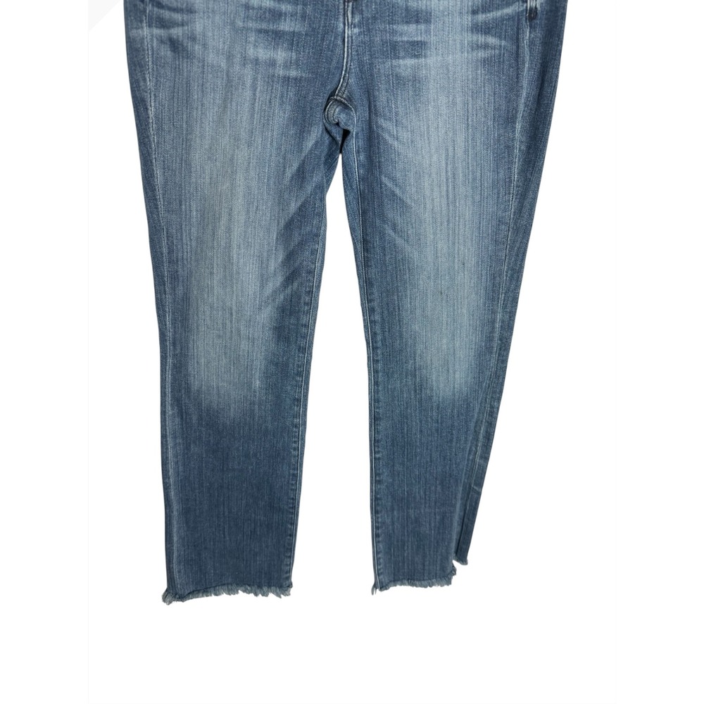 AYR Jeans The Pop Women's Blue Denim High Rise Crop Jeans Frayed Hem - long - Picture 6 of 12